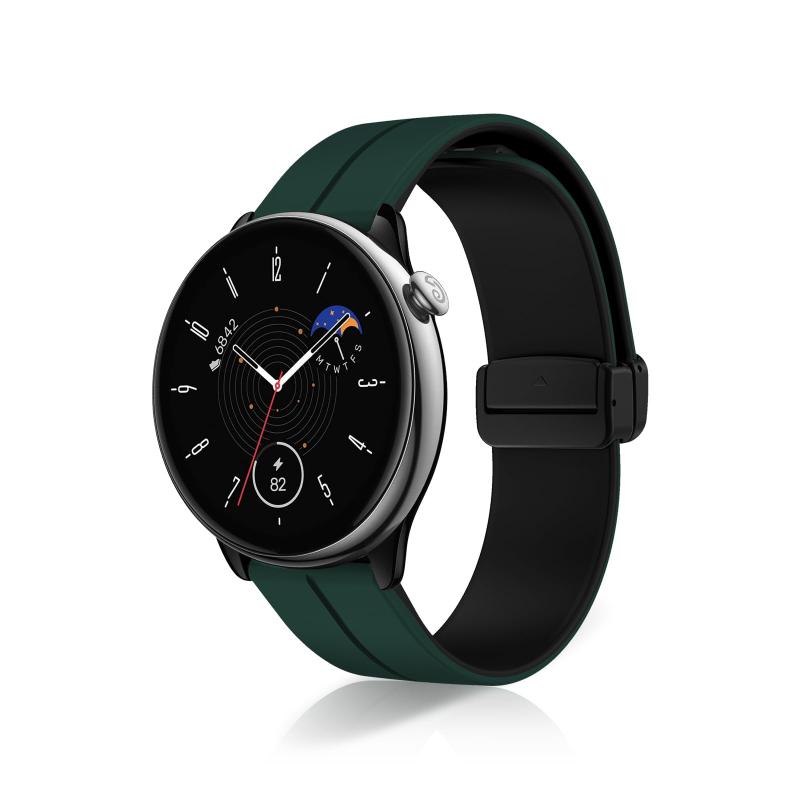  Amazfit Cheetah 2 Pro/Active 3 Premium/Active 2 対応 バンド シリコン製 弾力性 ガーミン フォアランナー 570 42mm 交換バンド 磁気 バックル付き 20mm 交換ベルト コンパチ