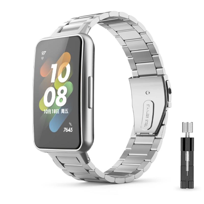  バンド 対応 Huawei Band 7 金属ステンレス製交換用 ベルト