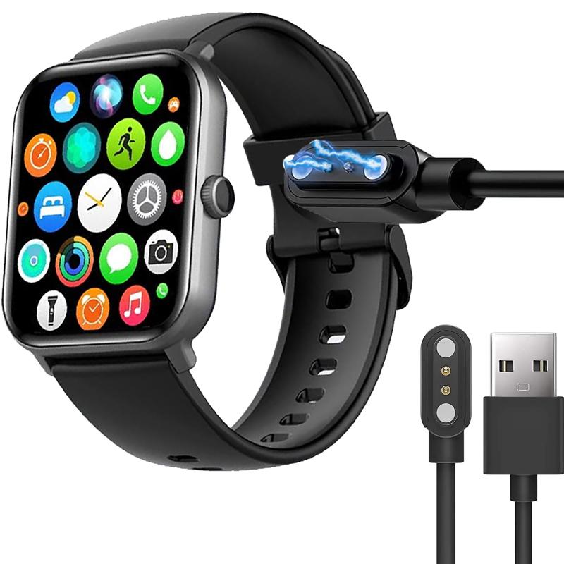 Lamshaw for HOIBAIスマートウォッチ ケーブル, USB 磁気充電ケーブル 磁気吸着 1メートル 対応 HOIBAI KW105, KW105 PRO 1.9 インチ スマートウォッチ 2025