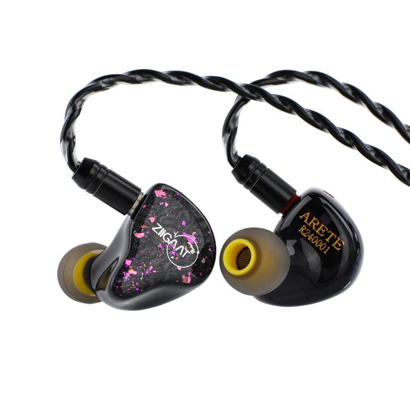 Linsoul ZiiGaat×Fresh Review Arete 1DD+4BAハイブリッド型ブラックハイエンドHiFiイヤフォン 頑丈な10mmバイオセルロース振動板ダイナミックドライバー アメリカ製Knowlesバランスド・アーマチュアドラ
