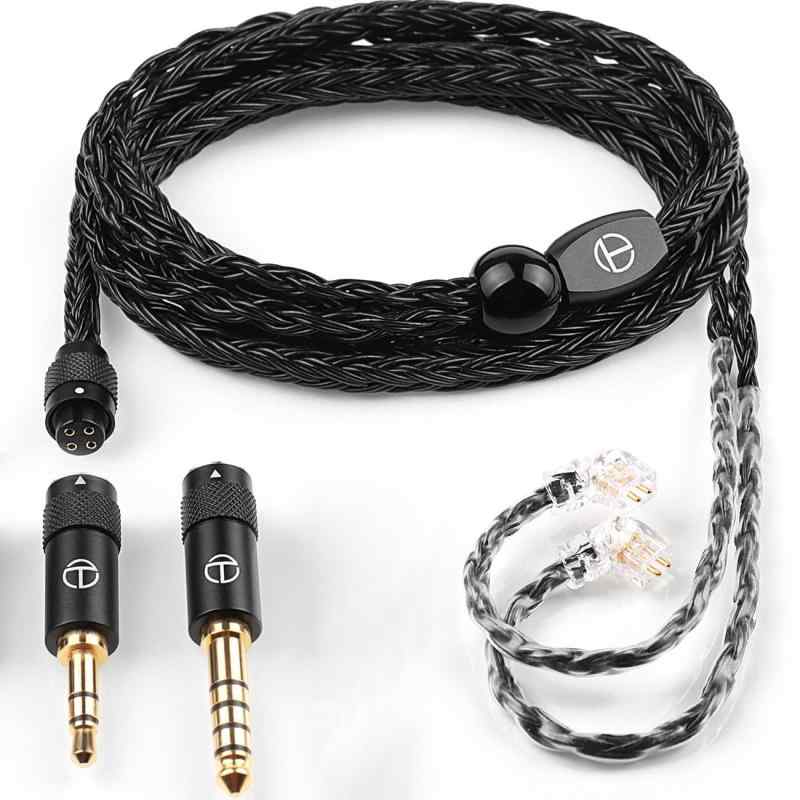 TRN Heiman リケーブル MMCX 2Pin QDC 無酸素銅 銀メッキ線 3.5 mm プラグ バラン...