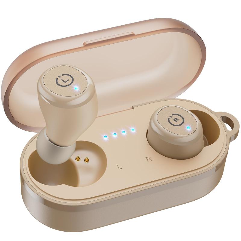 TOZO T10 イヤホン bluetooth ワイヤレスイヤホン 中低音域 暖色系音質 小型軽量 快適 マイク内蔵 AI 通話時ノイズリダクション カスタムEQ アプリ対応 高い防水性（アプリでタッチ無効化可誤