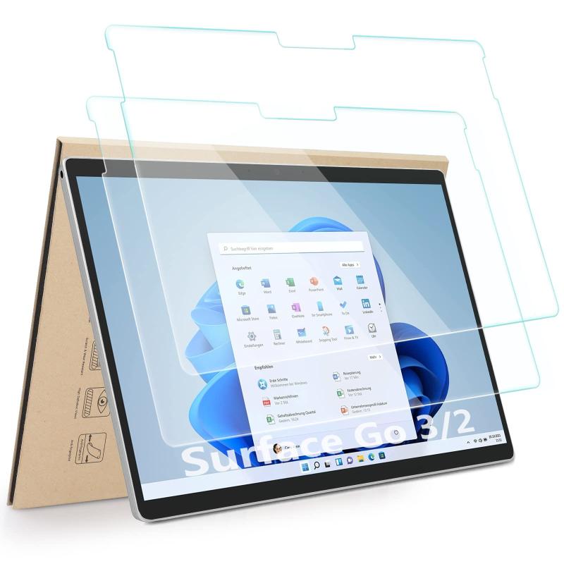 Hianjoo 2枚セット Surface Go4 Go3 Go2 対応 フィルム 強化ガラス Go 4 3 2 ガラスフィルム linears-11367725 LINEAR shop パッケージ画像