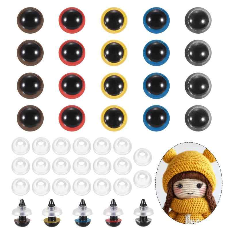 PATIKIL Safety Eyes Realistic Doll Crocheting Safety Eyes with Washers for Decor Crochet Accessories Dolls Craft Halloween linears-11439811 LINEAR shop パッケージ画像