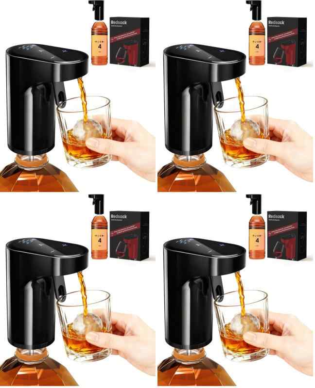 Redsack ウイスキー ポンプ 4L・2.7L瓶対応 電動 定量調整可（1~999ml） 計量ディスペンサー お酒ポンプ 充電式ワインデカンター ポアラー 自動ワインエアレーター ウイスキーサーバー デジタル linears-11324640 LINEAR shop サンプル画像2
