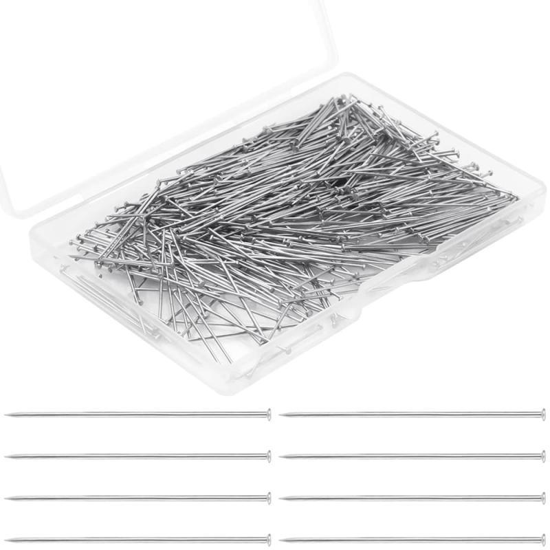 Rakuten - 虫ピン 画鋲 ピン シルクピン 押しピン 26mm 500pcs 画びょう・ピン プッシュピン スリムピン オフィスピン ステンレス製 留め具 接続金具 副資材 メタル金具 工芸品 DIY 掲示板/写真/カレンダー