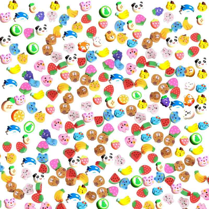 Coollooda ミニ消しゴム【210個】フルーツ動物鉛筆消しゴム 子供用 愛らしい 鉛筆消しゴム かわいいペット、動物、果物 家庭 学校 教室でのご褒美 賞品【キャラクターミニ消しゴム】1パック210個のかわいいミニ消しゴムは、形が異なり、リアルでかわいい。大きさはデザインによって少し違います。デザインはランダムです。【かわいいミニ消しゴム】この子たちが使っている消しゴムは、カラフルでさまざまな柄がミックスされていて、それぞれの柄に鮮やかな色とおしゃれなデザインがあります。可愛くて生き生きとした外見は、退屈な勉強を楽しい雰囲気にしてくれます。【安全で効果的】ミニ鉛筆消しゴムは柔らかいTPR材料で作られており、子供にとって非常に安全で、体積が小さく、消去性がよく、間違った単語を消去するのに非常に便利です。耐久性があり、汚れを落としやすく、使いやすい。【趣味と教育】手と目の調和を促し、さまざまな動物や食べ物などを識別し、子どもの想像力や創造力を引き出すかわいい消しゴム。数学の訓練にも使える、面白い子供用文房具です。【用途は幅広い】これらのミニ珍しい消しゴムは、宿題の奨励、プレゼント袋、趣味のゲームの賞品、授業の奨励、子供たちへのプレゼントに最適なだけではありません。
