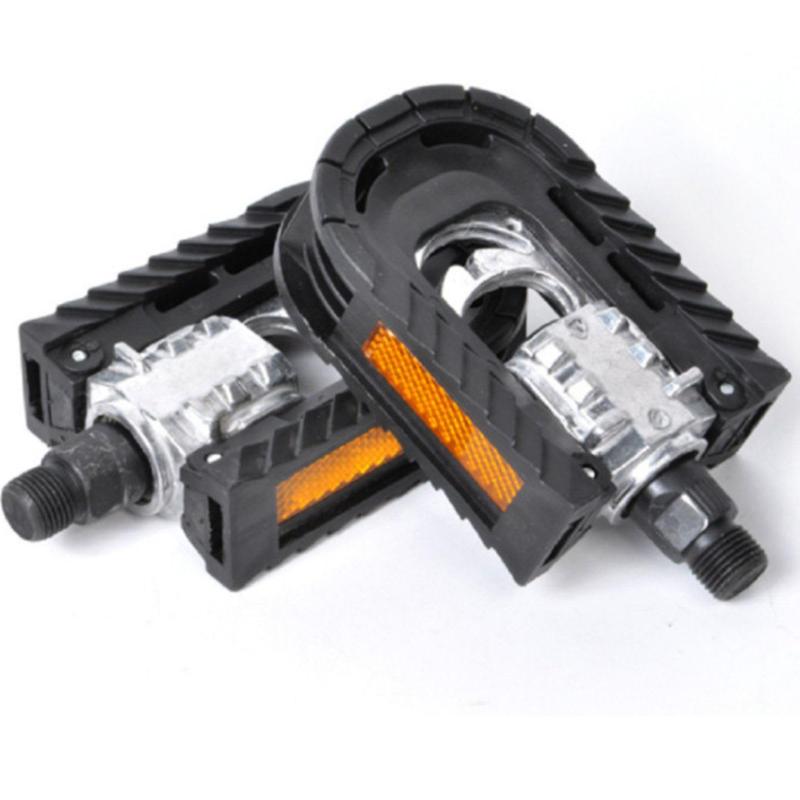 HOTQ 自転車用ペダル 折りたたみ式 交換用 滑り止め 反射板付き 左右セット マウンテンバイク クロスバイク対応