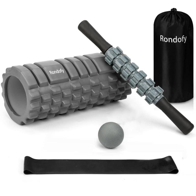 Rondofy フォームローラー 筋 膜 リリース 【業界モデル】500KG耐荷重 きんまくローラー 筋肉ほぐし セルライトローラー ストレッチ用品 5点セット 収納袋/日本語マニュアル付き