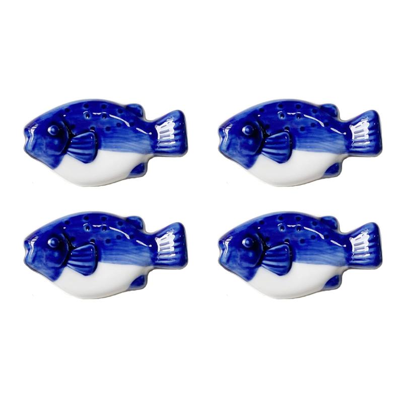 Tribetter 箸置き はしおき 魚 彩磁 手描き カトラリーレスト おしゃれ かわいい