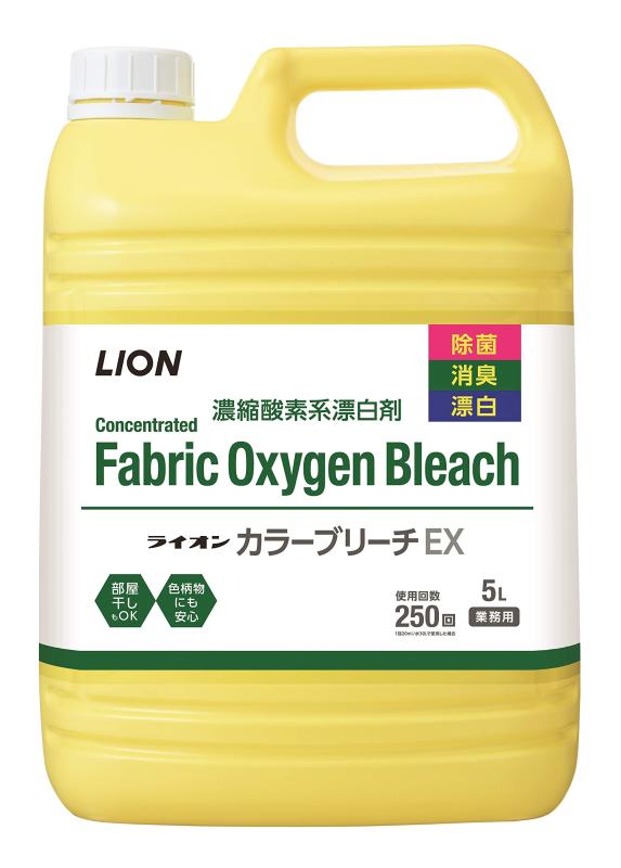 ライオン カラーブリーチEX 濃縮酸素系漂白剤 5L商品サイズ (幅×奥行×高さ) :204mm×130mm×296mm内容量:5L