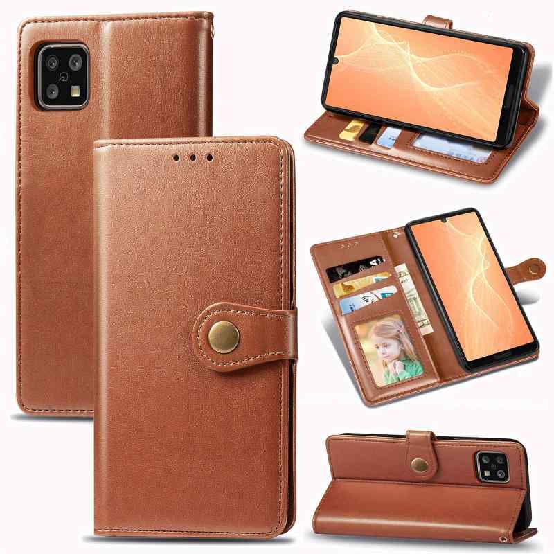 for AQUOS sense5G sense4 sense4 lite sense4 basic AQUOS sense4     ケース 手帳型 ビジネスフリップノートレザーケースシンプル