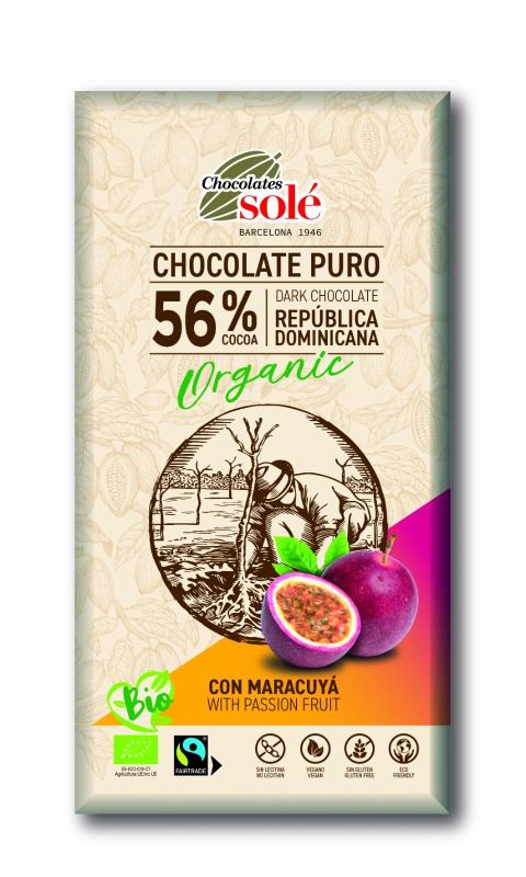 チョコレートソール 有機ダークチョコレートパッションフルーツ 100g （有機JAS認証品）