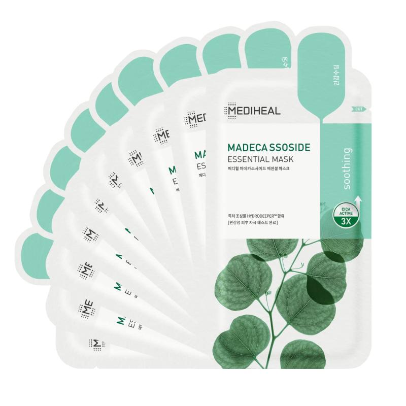 メディヒール エッセンシャルマスク(10P) / MEDIHEAL Essential Mask 10 sheets (マデカッソシド) 肌トラブル エッセンス テカ シカ