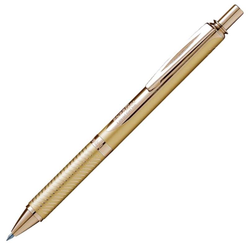 Pentel BL407-A Strichstärke Energel Liquid Gelroller Sterling mit Druckmechanik, 0.35 mm