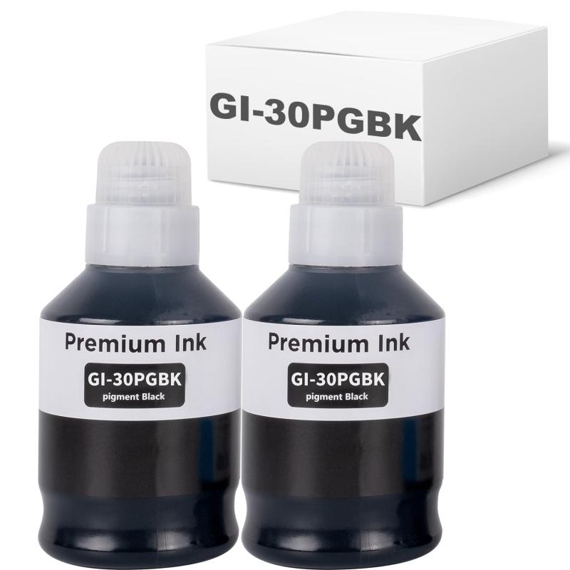 【BAALAND】キャノン用 GI-30 GI-30PGBK GI-30BK ブラック 互換インクボトル 2本セット 顔料