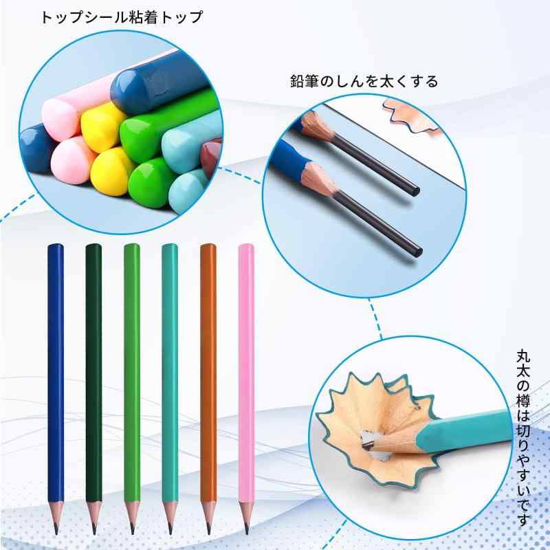 Liroyal 12本入り鉛筆 2b スターター文房具セット 6色各2本 三角鉛筆 えんぴつ 名入れ トンボ 小学生文具 おしゃれ 子供ペンシル にじ 入学祝い 入学準備 带削り手動 linears-11354745 LINEAR shop サンプル画像2