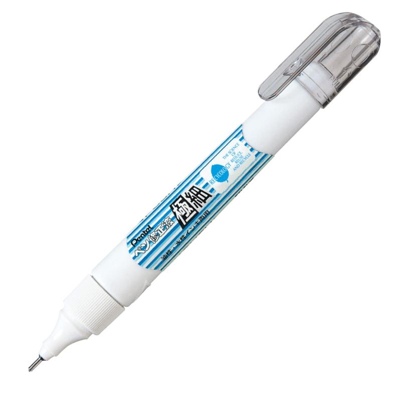 ぺんてる ペン修正液 XEZL61-W 極細 10本サイズ:軸径 18mm ×奥行 15mm × 長さ 128mm重さ:21g芯径:0.78mm材質:キャップ:再生POM ボディ:PA ペン先:POM 前軸:再生PBT