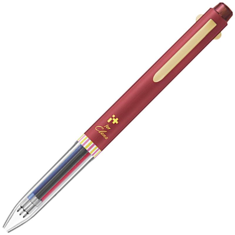 ぺんてる 3色ボールペン アイプラスforクレナ BGH35LCRB バーガンディ 05