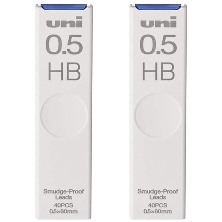 【2個セット】 三菱鉛筆 シャープ替芯 MITSUBISHI 0.5 HB 40本入 ULS0540HB ＋ オリジナルロゴ入りシールつき0.5 HB 25本入 ULS0540HB 2個セット