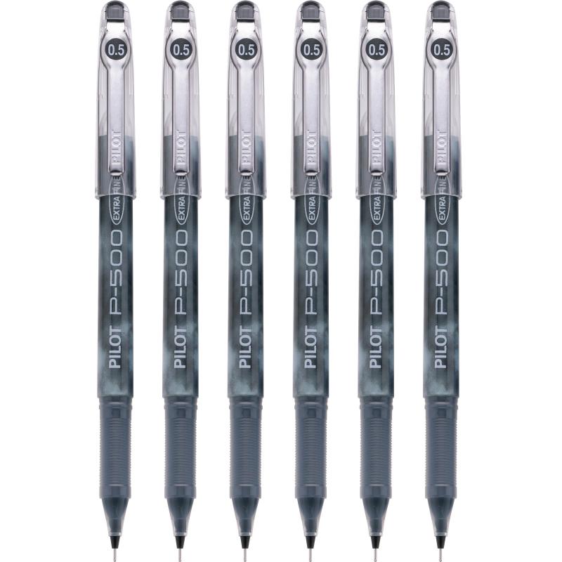 Pilot Precise P-500 ゲルインクボールペン 極細 ブラックインク 6本