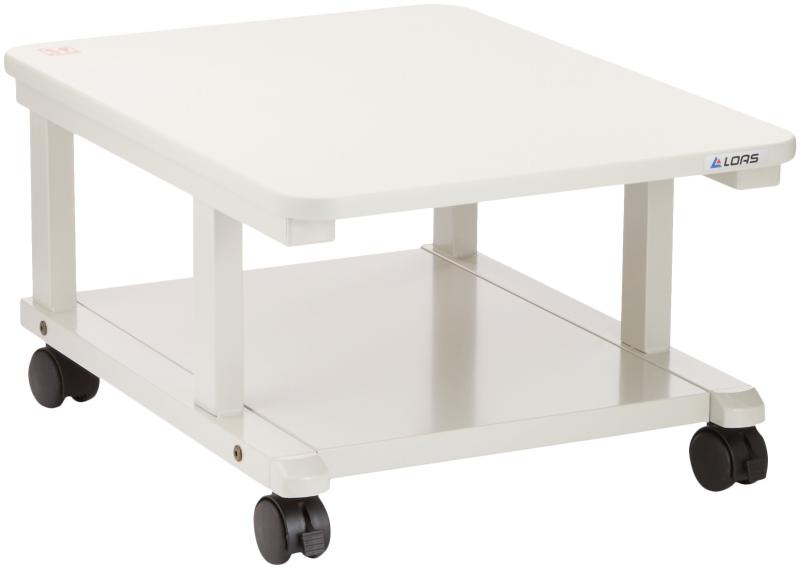ナカバヤシ プリンタラック ロータイプ ホワイトグレー RPX-32総耐荷重:70kg本体寸法:W450×D600×H300mm本体重量:8.5kg材質:天板/木製メラミン化粧板、フレーム/鋼管メラミン焼付塗装、棚板/鋼板メラミン焼付塗装、キャスター/ナイロン備考:お客様組立