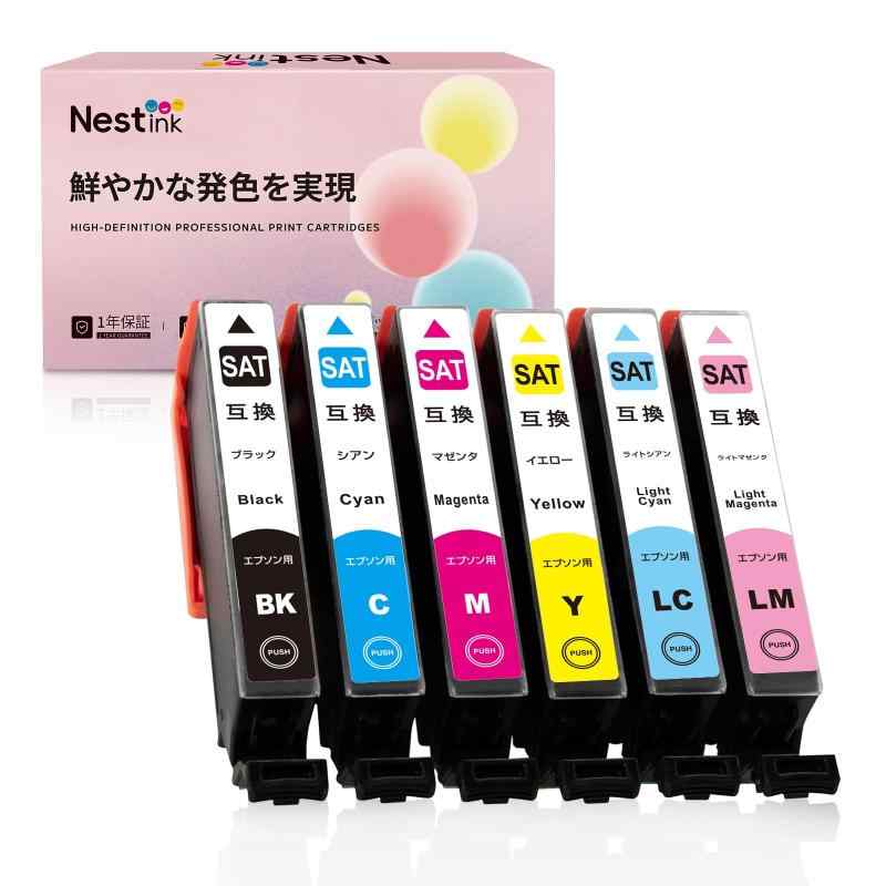 Nestink SAT-6CL サツマイモ インク用 6色 エプソン インク さつまいもEpson 用対応互換インク EP-715A EP-716A EP-816A EP-712A EP-713A EP-714A EP-812A EP-813A EP-8