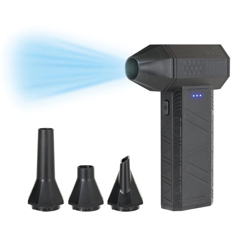 ナカバヤシ 電動エアダスター JET turbo mini 充電式 Z2264小型で強力噴射安全設計 高温保護 過充電・過放電保護最大風速45m/sUSB充電式充電・風速表示