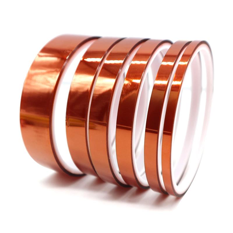 RICISUNG 耐熱テープ ポリイミドテープ 高温対応 絶縁テープ 基板 昇華テープ 250℃~320℃ 高耐熱テープ 基盤用 電子基板 の マスキング 保護 6枚セット（0.4/0.6/0.8/1/1.2/2 cm*10m）
