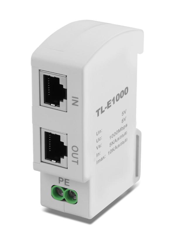 CERRXIAN イーサネットサージプロテクター 1000Mbps DINレール取付型 LANサージ保護装置（CAT5/CAT6対応）ネットワーク機器（ルーター・スイッチ）用 雷サージ保護 Imax 10Ka（36mm DINレール取付）