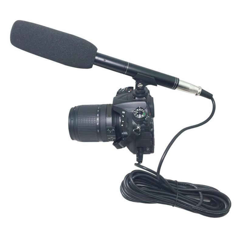 ショットガンマイク コンデンサーマイク XLR 高感度 DSLRカメラ対応 指向性 軽量 テレビニュース ノイズキャンセリング インタビュー撮影用