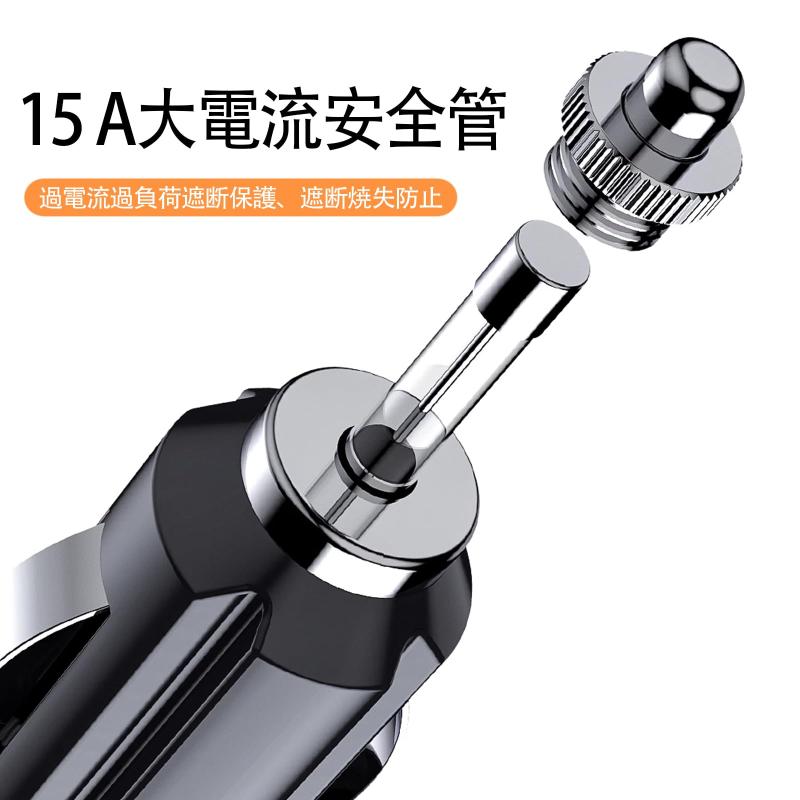 LINEAR shopのLUYING シガーソケット 延長ケーブル 3M DC電源 12V 24V 兼用 キャップ付き 防水 防塵 パイロットランプ内蔵 車用 シガーライター延長コード 延長プラグ 急速充電｜アングル3