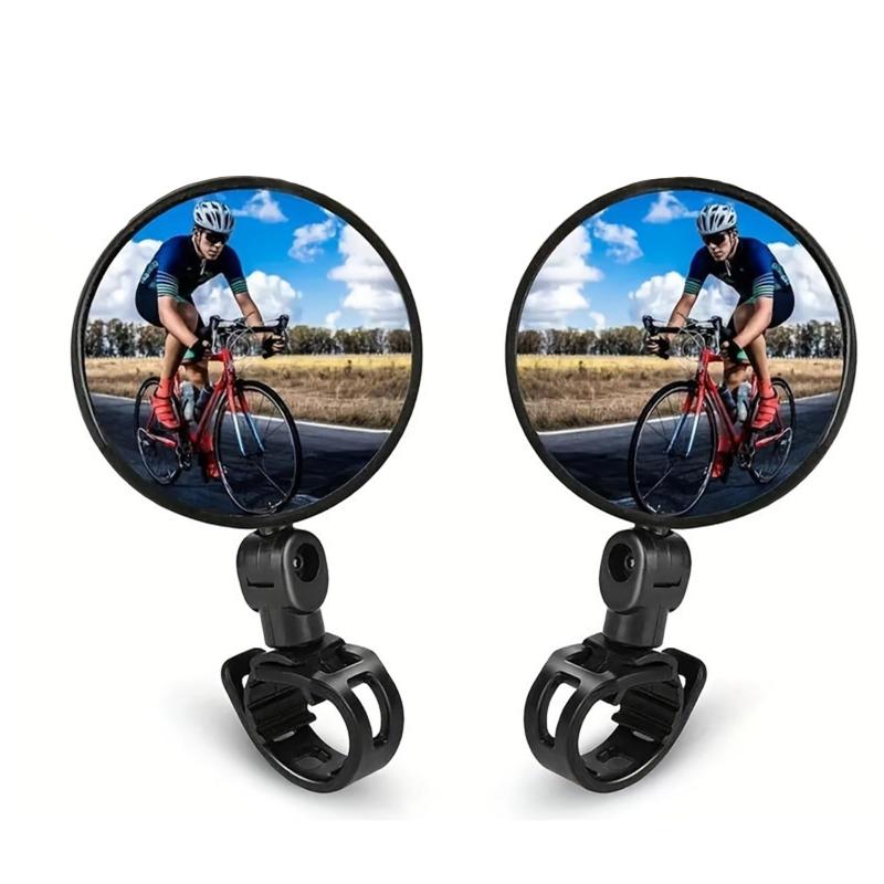 自転車バックミラー 360°回転 凸面鏡 広視野角 取り付けと取り外しが簡単 耐久性 ...