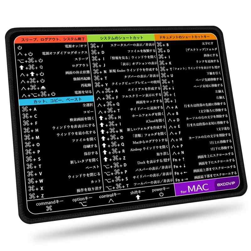 excovip mini マウスパッド オフィス 防水 滑り止め 耐久性が良い おしゃれ 小型 26cm×21cm×0.2cm