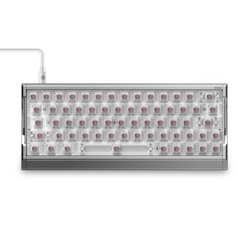 IQUNIX(イクニックス) ホールエフェクト 磁気キーボードゲーミング 60%ラピッドトリガー 調節可能な作動 VIA SOCD対応 EV63