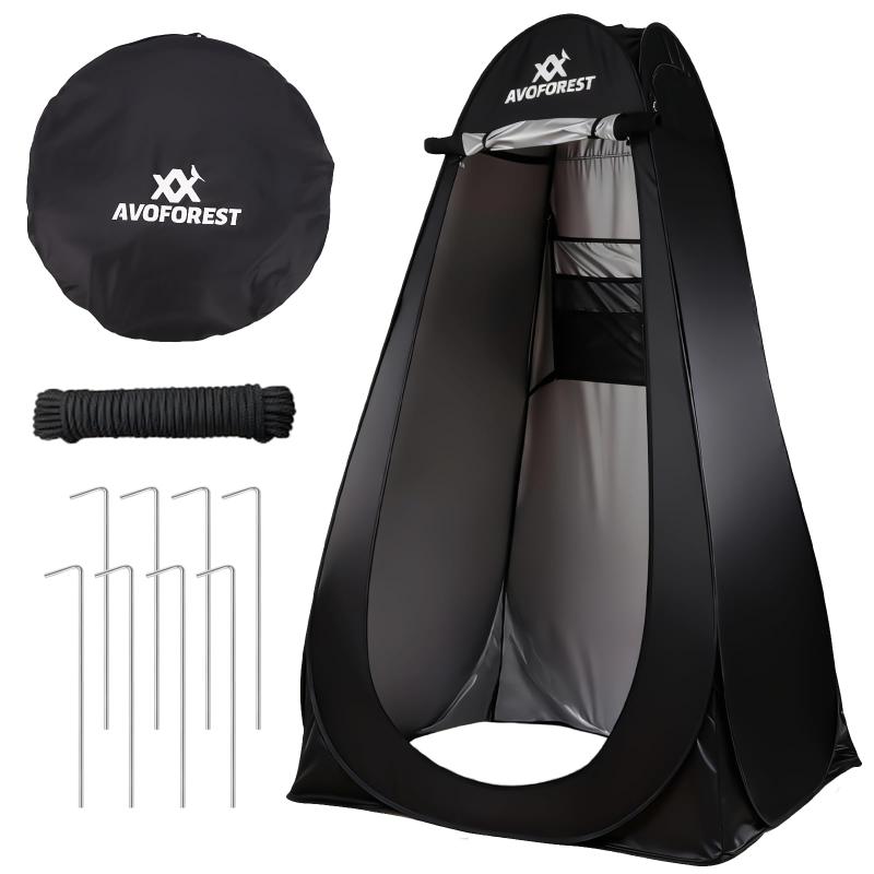 着替えテント AVOFOREST シャワーテント ポップアップ式 軽量 折りたたみ UVカット プライバシーテント ペグ・キャリーバッグ付き 簡易トイレ 高さ190CM 海水浴 防災 釣り キャンプ