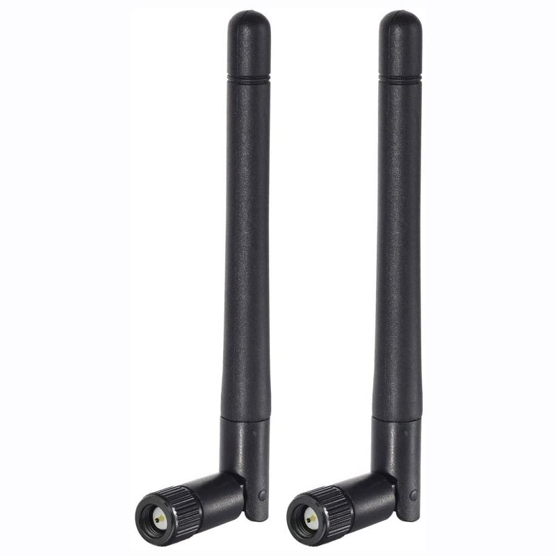 BINGFU 高ゲインデュアルバンドWiFi2.4GHz 5GHz 5.8GHz 9dBi SMAオスアンテナ（2パック）WiFiルーター用IPセキュリティカメラワイヤレスミニPCI ExpressPCIEネットワークカードアダプター