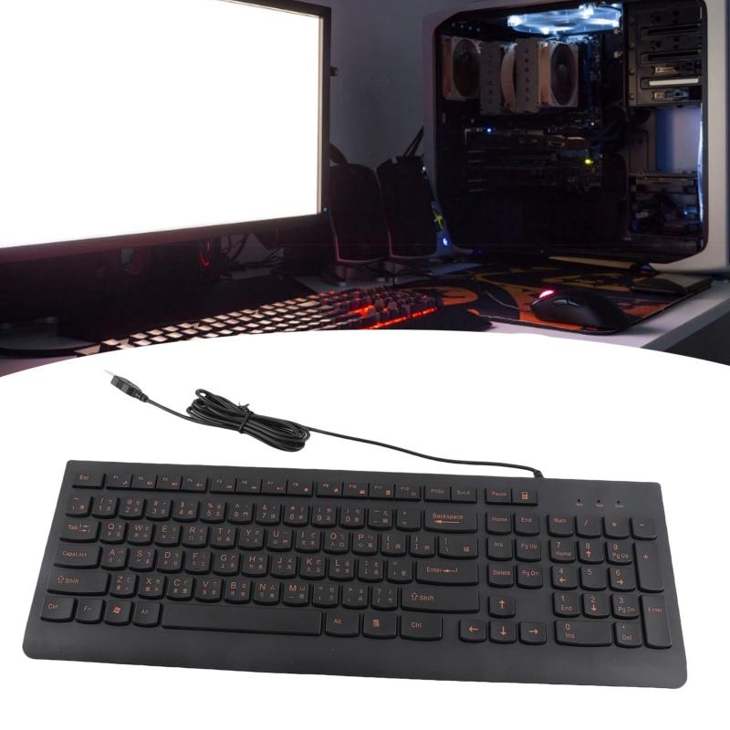 LINEAR shopのCangjie中国の台湾のキーボード、PC、ラップトップ、 7/2000 / Vista/XP用の数字キーパッドを備えたUSB有線コンピューターキーボード｜アングル2