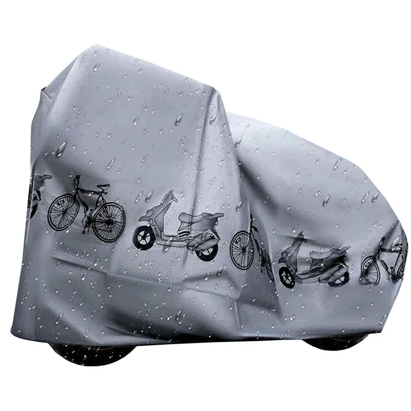 自転車カバー 防水 厚手 丈夫 軽量 サイクルカバー 雨避け 耐熱 UVカット 防塵 防犯 防風 盗難防止 210Dオックスフォード布 20-29インチまで対応 自転車マウンテンバイク ロードバイク適用 ロ【革新的な高品質素材】 大型テントなどに使われる210Dオックスフォード生地を使用、 ビニール素材を使用した一般的な自転車カバーよりも厚く、そして丈夫。防水性、耐光性、耐腐食性、防風力に優れています。バイクカバーのように厚すぎず、適度な重みで扱いやすい。そんな『自転車にちょうどいい』厚さを目指しました。台風/雨/風/紫外線/砂ぼこりなどの天候から大切な自転車をお守り致します。【高い撥水効果＆UV加工】撥水加工の効果は通常の2倍、40+UVカットとシルバーコーティングでカバーや自転車本体の劣化の原因となる紫外線を反射して大幅にカットします。UV加工を施している自転車かばーで、より強い糸を使用しているため紫外線にも強く、しっかりと自転車を守ってくれます。それに、風の侵入を防ぎバタつきを抑え、雨、雪、ほこり、ゴミ、摩擦などから最小限に抑えることができます。【強風に耐えられる&amp;盗難防止】立体裁断と絞りゴムより、風の侵入を防止、自転車にすっぽりと被せます。台風の度、買い替えの必要なし。前後の底部は伸縮性ゴムで作られ、調節できる風飛び防止ワンタッチが付き、有効的に風飛びを防止します。前輪にはロック対応補強穴が2つあります、様々なロックにマッチできます、カバーと自転車の一体感が増やすことができます。それに、風で飛ばされることなく、盗難対策もバッチリです。それに、簡単ワンタッチバックルで風でも飛びにくい【29インチまでの車種に対応】もし大雨、雪、ほこり、切れ目や日射によりの損害にお金の無駄使いをしたくない場合、大切な自転車をどのように保護するかを知らなければなりません。Favuit自転車カバーはあなたの自転車に優れている室内保護?アウトドアの保護を提供いたします。 マウンテンバイク、ロードバイク、電動自転車、原付も適用。 18inch ～ 29inchまで対応しています。 子供用椅子の付いていない普通の自転車にも装着可能です。【収納袋付き&amp;一年安心】自転車カバーのサイズは約200cm x 110cm x 70cm。サイクルカバーと同じの高品質素材の収納袋も付属されており、未使用時や持ち運びの際は専用ケースにコンパクトに収納できます。しかも軽いのでお気軽に持ち出せます面倒な取付は一切なし、カバーを被せるだけなので女性にも優しい設計。収納袋を簡単に開閉できます。品質に自信があるからこそ、ご購入日より1一年品質がありますので，商品使用中、万が一製品品質上の問題にご満足いただけない場合は、ぜひFavuit まで【メール】にてご連絡下さい。
