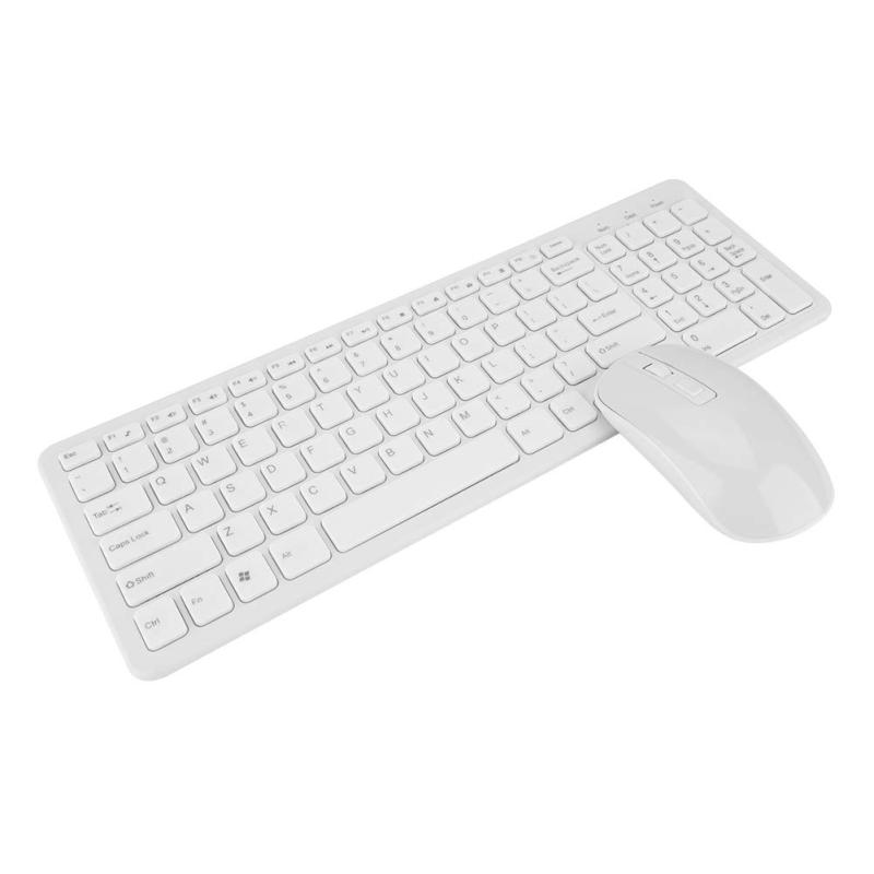 ワイヤレスキーボードとマウスのコンボ、2.4G 108キー多機能ワイヤレスキーボードマウスセットWindows 7/8/10 / XP/Vosta以降の場合は遅れることはありませんブラック、ブルー、ピンク、ホワイト
