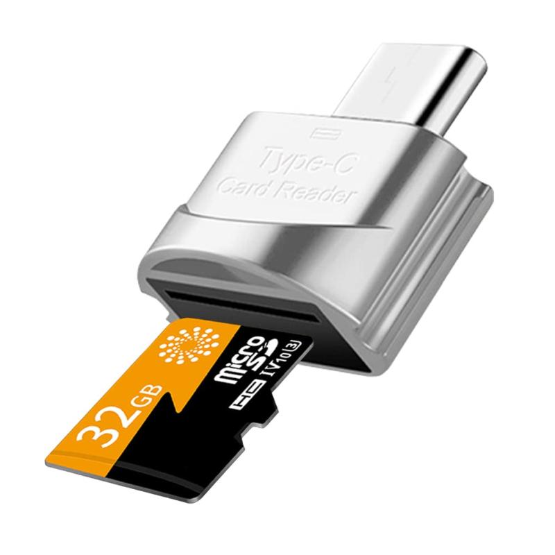 SD/マイクロSDカードリーダー、USB-C to Micro SD SDXC SDHC OTG USBメモリアダプタ TF Type C Memory Card Reader for Galaxy, Huawei, タブレット, PC, MacBook