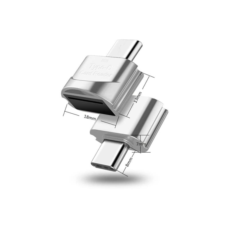 LINEAR shopのSD/マイクロSDカードリーダー、USB-C to Micro SD SDXC SDHC OTG USBメモリアダプタ TF Type C Memory Card Reader for Galaxy, Huawei, タブレット, PC, MacBook｜アングル2