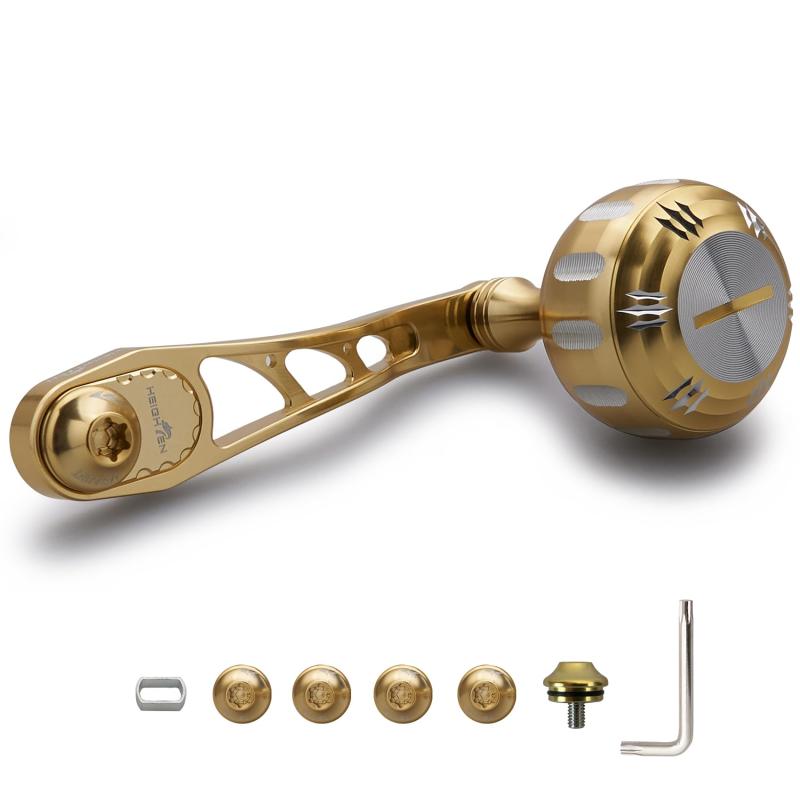 HEIGHTEN 65/75mm可変 リール ハンドル 35mm ハンドルノブ 搭載 シマノ(SHIMANO) ダイワ(DAIWA) アブ(Abu) ベイトリール 通用 Arch Hammer Series特徴: 65mm/75mm軸芯距離可変70航空アルミ製の軽量、強度アップしたハンドル、35mmパワーノブ搭載。サイズ: ノブ直径35mm、ハンドル軸心距離65mm/75mm可変。 【総重】34g【素材】70シリーズ航空アルミ。付属: 8x5mmナット2個、7x4mmナット2個、STEEZ用M4ネジ1個、転換スリーブ1個。適応機種: 取付部4x7mm、5x8mm、M4ネジのDAIWA, SHIMANO, ABU GARCIAのベイトリールに適用。期間: 60日(付属を除く)保障付きます。対応機種は対応表限りではありませんので、何か問題がございましたら、メールでご連絡おねがいいたします。