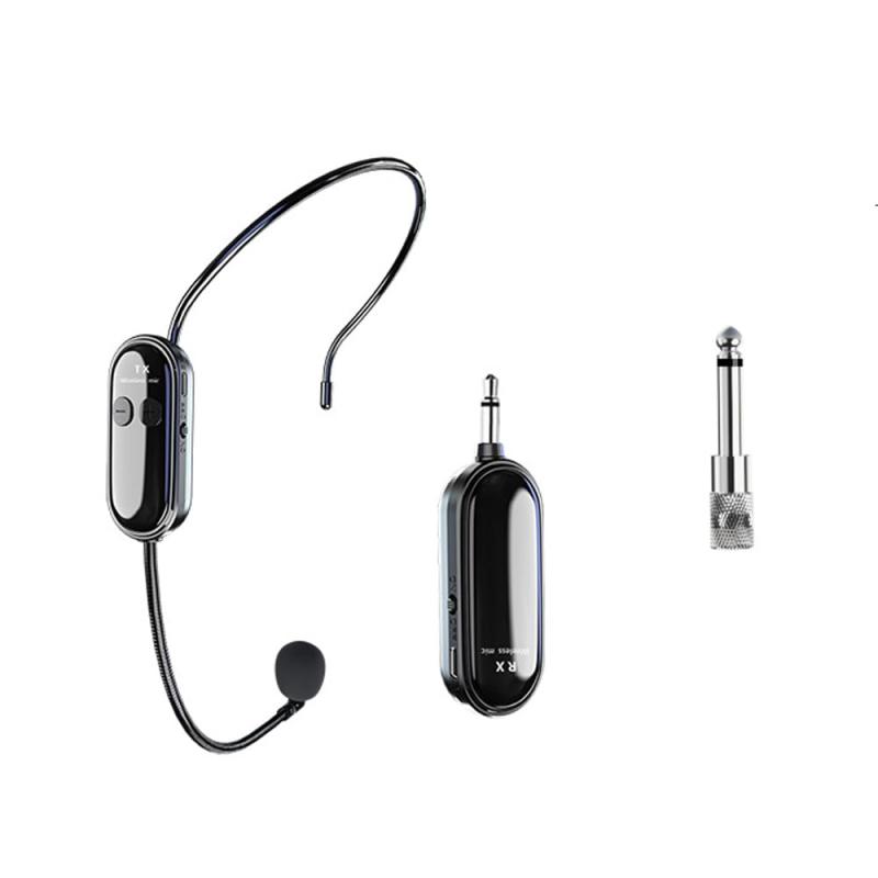 【技適マーク認証済】ワイヤレスマイク Oulou 無線マイク ヘッドセットマイク UHF 50メートル伝送範囲 自動ペア 音量調整 耳掛式 ステージポータブル拡声器 軽量 拡声器に対応 録音機能なし