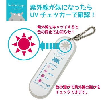 kukka hippo(クッカヒッポ)リップミラー付きUVチェッカー日傘とセットでどうぞ♪【RCP】(紫外線 計測 UVカット オシャレ かわいい キッズ 小学生 通学 ランドセル 梅雨 日焼け対策 日光 日よけ 日除け パラソル 学童 レディース 女性 UPF ギフト プレゼント)