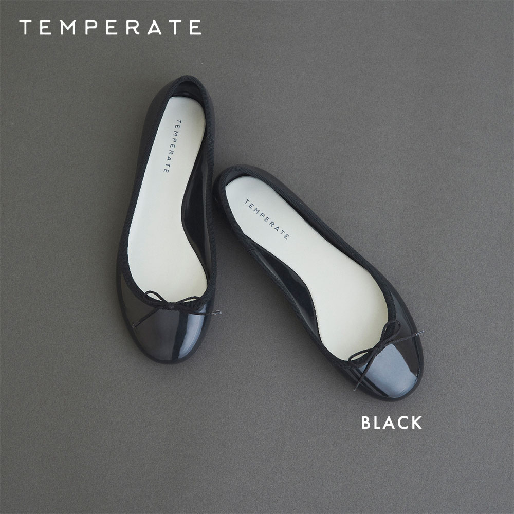 ★期間限定セール★ TEMPERATE テンパレイト レディース レインシューズ 女性用 【PRIMA】| バレエシューズ風（ブラック/ベージュ）（22.5cm/23.0cm/23.5cm/24.0cm/24.5cm)| ベーシック パンプス 雨靴 オシャレ かわいい ギフト プレゼント 通勤 通学 旅行 ラウンドトゥ