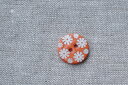 貝ボタン フラワー オレンジ小 ハンドメイド 手作り