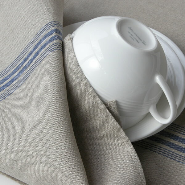 リネン キッチンクロス ミニ ブルー /ナプキン ランチョンマット 日本製 麻100%