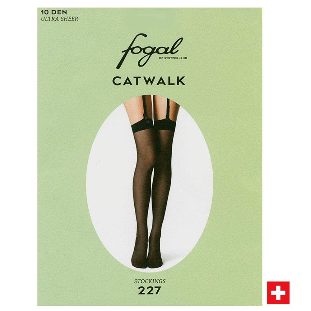 fogal（フォーガル）CATWALK（キャットウォーク） 10　Stockings　227ガーターストッキングインポートレッグウェア2WAYストレッチガーターベルト着用ウルトラシアーつま先スルータイプ