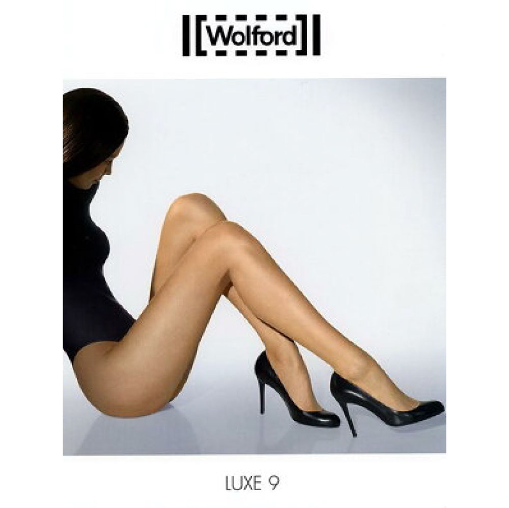 ウォルフォード WolfordLUXE 9 リュクス 9ストッキング9デニールインポートレッグウェア2WAYストレッチコットンマチ付きつま先スルータイプ